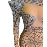 Evening Dresses Manufacturer - OEM/ODM NOVANCE High Neck Glittering Crystals Mini Sexy