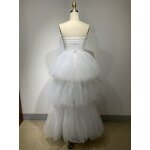 Dropshipping Products Factory - OEM/ODM NOVANCE 2023 Shiny Diamonds White Tube Top Front Short