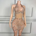Backless Sexy Dress Factory - OEM/ODM Novance Y3999 Halter Night Club Cocktail Party Chic