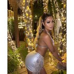 Sexy Rhinestone Club Dress Manufacturer - OEM/ODM Novance 2023 Diamond Crystal Fringe 2 Pcs Coverups