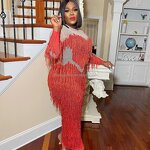 Elegant Dresses Manufacturer - OEM/ODM Nocance Y2341-A 2022 Tassel Pregnancy Sexy Club Plus Size