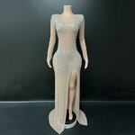 High Slit Prom Dress Factory - OEM/ODM Novance Y8 Sexy Luxury Fashionable Shining Rhinestone Long