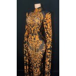 Women's Dresses Manufacturer - OEM/ODM NOVANCE New Arrivals 2023 Oronge Crystals Muslim Evening