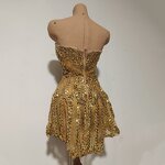 Backless Club Dress Manufacturer - OEM/ODM Novance Y10 Sexy Golden Rhinestones Sequins Dance Costume