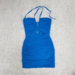 New Arrivals Women Clothes Manufacturer - OEM/ODM NOVANCE 2023 Trendy Blue Stretchy Hallow Out Sexy