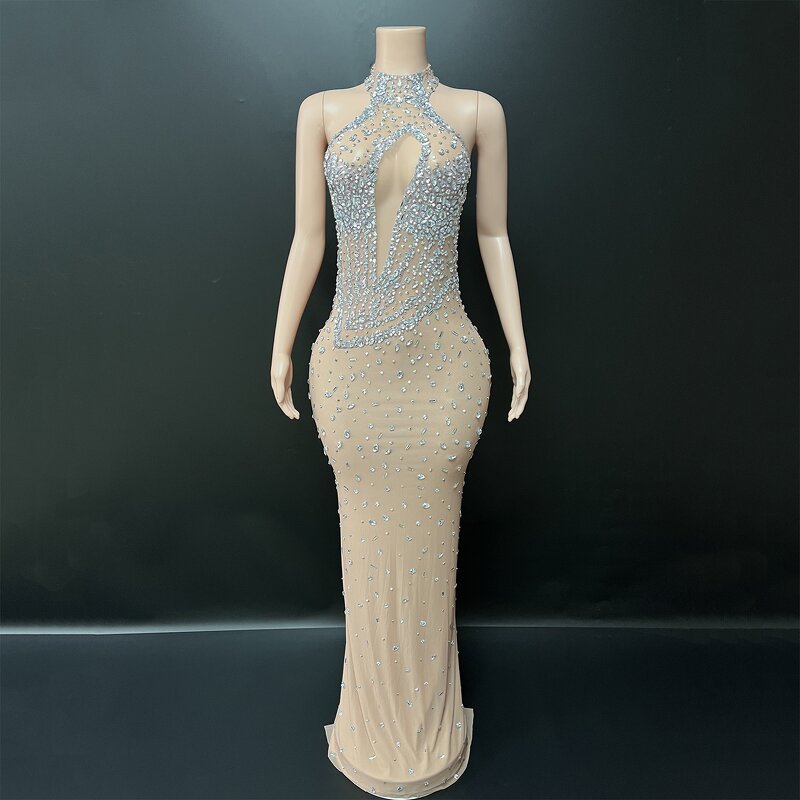 Hollow Out Party Dress Factory - OEM/ODM Novance Y4 Sexy Slim Fit Elegant Blingbling Rhinestone