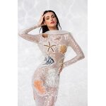 New Dress Manufacturer - OEM/ODM NOVANCE 2023 Underwater World Sexy Backless Evening Gown Silver