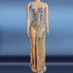 High Quality Clothing Manufacturer - OEM/ODM NOVANCE Dazzling Golden Mirror Sequin Fabric Luxury Ball