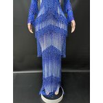 Evening Party Dress Manufacturer - OEM/ODM Novance Y5045 Blue Rhinestones Tassels Elegant Fashion
