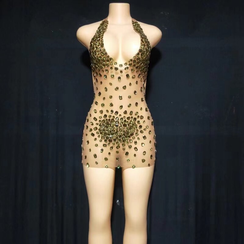 2022 Women Clothing Factory - OEM/ODM NOVANCE Y2109-B Love Crystal Translucent Sexy V-Neck Halter