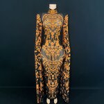 Women's Dresses Manufacturer - OEM/ODM NOVANCE New Arrivals 2023 Oronge Crystals Muslim Evening