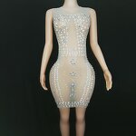 Club Dress Factory - OEM/ODM NOVANCE 2023 Luxury Glittering Diamonds Mini Mesh