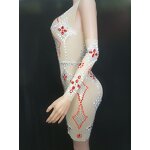 Cocktail Dress Manufacturer - OEM/ODM NOVANCE Women Shiny Diamonds Sexy Short Blue