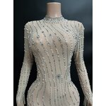 Chinese Clothing Manufacturers Manufacturer - OEM/ODM NOVANCE High Neck Shiny Diamonds Plus Size Dress