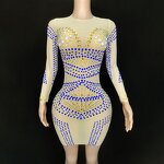 Evening Dress Factory - OEM/ODM NOVANCE 2023 Turkey Bling Bling Stones Blue Gold