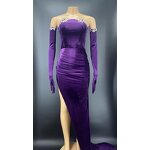 Spring Clothes Factory - OEM/ODM NOVANCE Y2279 2022 Crystal Bordered Strapless Purple Formal Mermaid