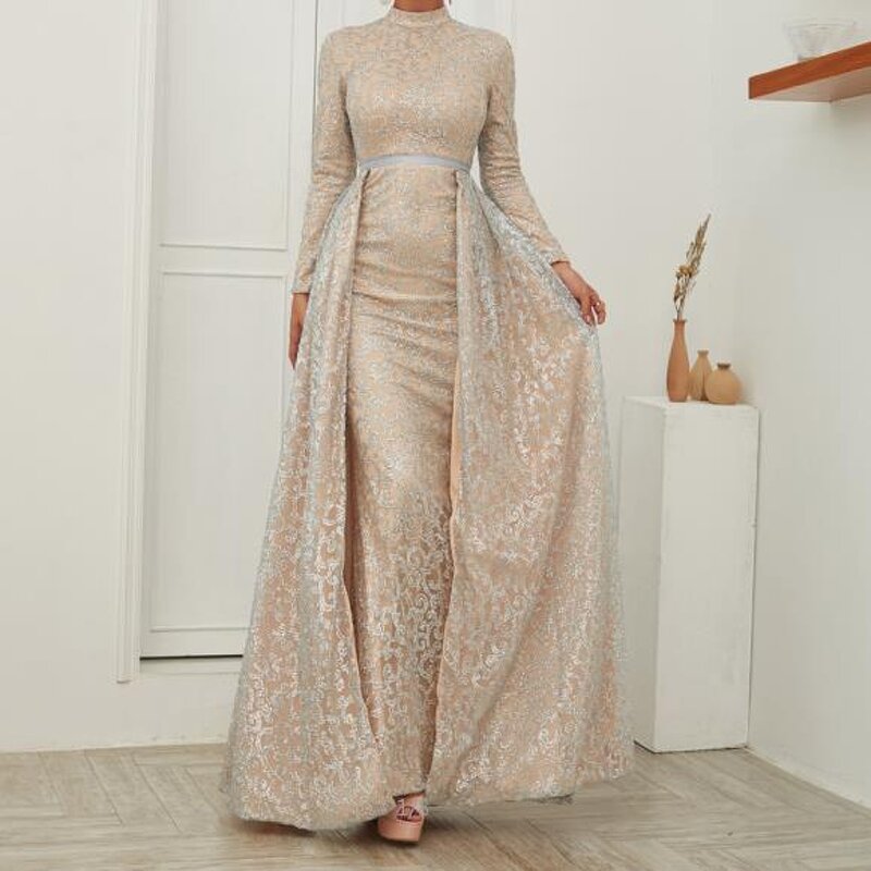 New Fashion Evening Dress Manufacturer - OEM/ODM 2018 Long Sleeve Backless Sparkling Luxury