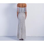 Ladies Party Dress Factory - OEM/ODM Bling Gold Sequin Luxury Long Bridesmaid Sequin Evening