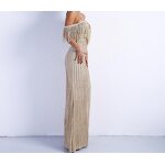 Ladies Party Dress Factory - OEM/ODM Bling Gold Sequin Luxury Long Bridesmaid Sequin Evening