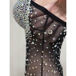 Online Shopping Factory - OEM/ODM Nocance Novanc Y1443 Shinny Pearl Diamond Mini Bodysuits Mesh