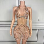 Backless Sexy Dress Factory - OEM/ODM Novance Y3999 Halter Night Club Cocktail Party Chic