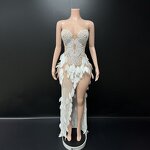 Club Dress Manufacturer - OEM/ODM Novance Y5483 Hot 2025 Lady High Slit Sequined Evening