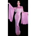 Plus Size New Arrivals Factory - OEM/ODM 2022 Satin Dressing Gown Sexy Crystal Lady Tassel