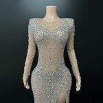 High Slit Prom Dress Factory - OEM/ODM Novance Y8 Sexy Luxury Fashionable Shining Rhinestone Long