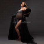 Pregnancy Products Manufacturer - OEM/ODM Nocance Y1443 Rhinestone Beaded Dress Plus Size Stretchy