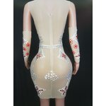 Cocktail Dress Manufacturer - OEM/ODM NOVANCE Women Shiny Diamonds Sexy Short Blue