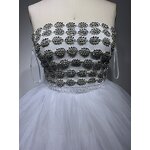 Dropshipping Products Factory - OEM/ODM NOVANCE 2023 Shiny Diamonds White Tube Top Front Short