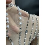 Chinese Clothing Manufacturers Manufacturer - OEM/ODM NOVANCE High Neck Shiny Diamonds Plus Size Dress