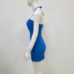 New Arrivals Women Clothes Manufacturer - OEM/ODM NOVANCE 2023 Trendy Blue Stretchy Hallow Out Sexy
