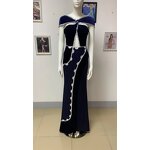 Women's Active Wear Factory - OEM/ODM NOVANCE Sexy Hallow Out Elegant Royal Blue Red Carpet