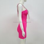 Women Dresses Factory - OEM/ODM Novance 2022 Trending Elegant Sexy Low Cut Turkey Pink Shiny