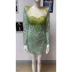 New Product Dress Factory - OEM/ODM NOVANCE Shiny Crystals Sequins Sexy Tube Top Light Green