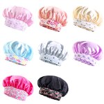 Hair Bonnet Manufacturer - Comfortable Kids Printing Stretchy Wide Band Satin
