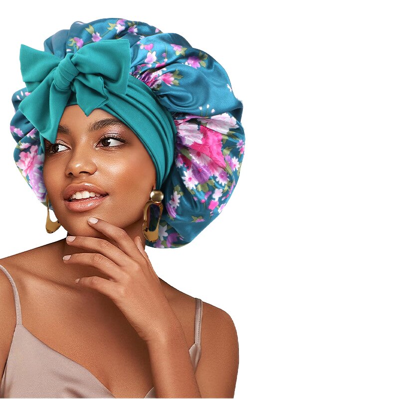Hair Bonnet Manufacturer - Extra with Wrap Sleeping Bonnets Belt Band Tails
