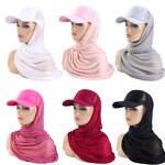 Hijab Scarf Hat Manufacturer - Plain Color Summer Mesh Ball Cap Integrated