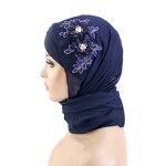 Muslim Hats Supplier - Luxury with Flower Accessories Ethnic Breathable Cotton