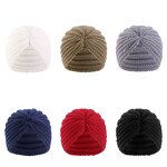 Winter Knit Turban Supplier - Beanie Head Wrap Knitted Women Warm Cap Hats