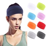 Sport Headband Supplier - Custom Logo Unisex Stretchy Yoga Make up Wide