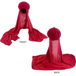 Hijab Cover Factory - Women Long Scarf with Wool Beret Hat Instant Wrap