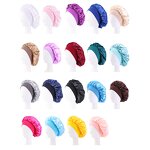 Satin Bonnet Supplier - 2 Pcs Set Custom Logo Wide Brimmed Sleep Night Cap