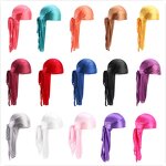 Du Rags Supplier - Colorful Cheap Price Satin Silky Plain Unisex Headwrap