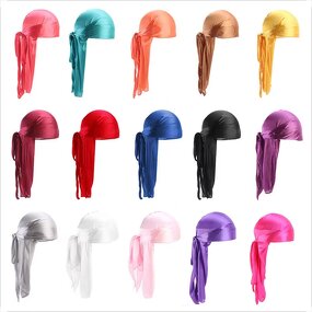 Du Rags Supplier - Colorful Cheap Price Satin Silky Plain Unisex Headwrap