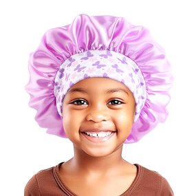 Hair Bonnet Supplier - Wholesale Kids Printing Stretchy Night Sleep Cap