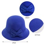 Fedora Bucket Caps Supplier - Wool Felt with Roll-up Brim Women Dome Top