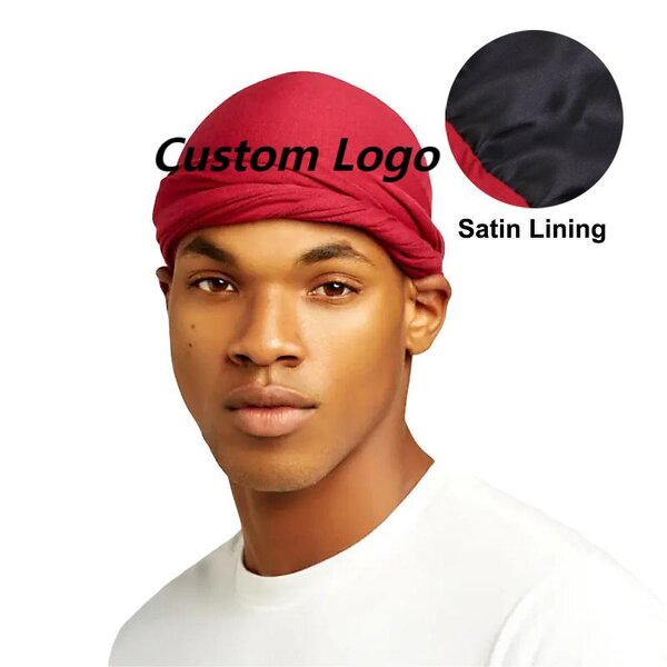 Turbans Factory - Custom Logo Long Braids Elastic Double Layer Headwraps