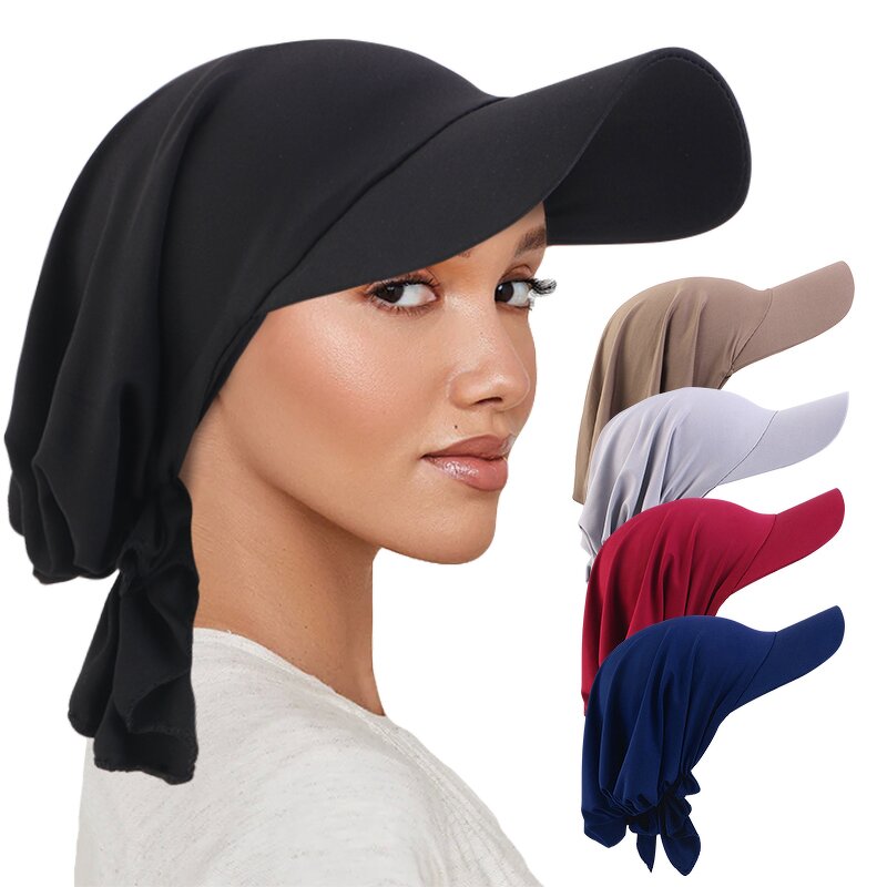 Visor Cap Manufacturer - Plain Pre Fitted Outdoor Sun Bandanas Head Scarf